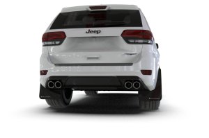 Jeep Grand Cherokee Trackhawk Mud Flaps - Rally Armor - UR Series with Metallic Black Logo - Black - `18-`22